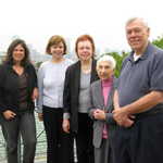 CPM with Sister Carolyn on the roof at St. Margaret's, Roxbury.