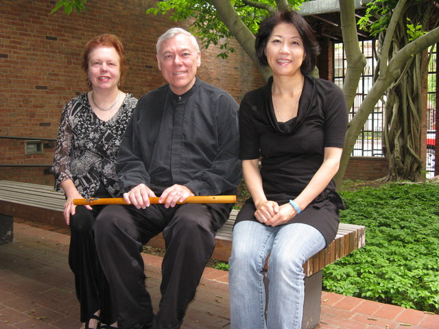 Karen and Eddie with composer Asako Hirabayashi composer of work premiered in Boston