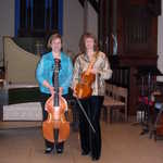 Holly, bass viol and Gail Ann Schroeder, treble viol