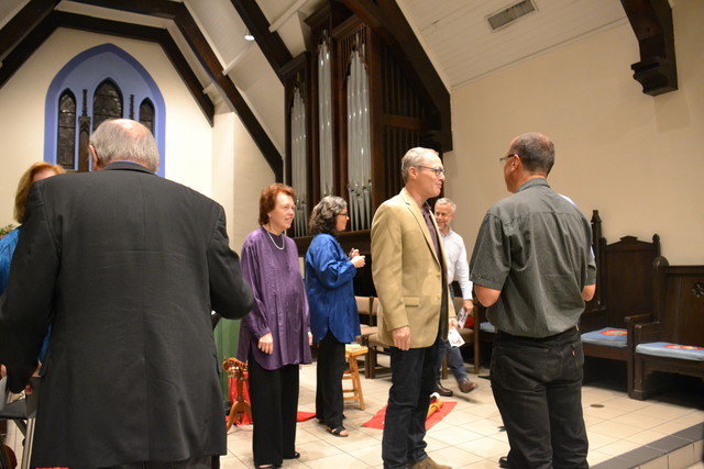 Audience talks with CPM following the concert.