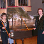 Alejandra and Karen following concert a U. of SC, Columbia,  Oct 29, 2006