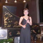 Alejandra with Kingston Harpsichord at Belmont Abbey, Belmont NC, October, 2006
