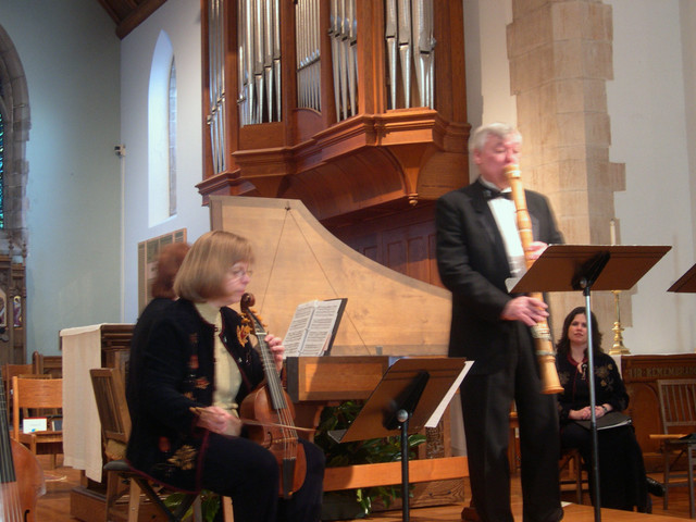 Treble viol and bass recorder - an unlikely duet combination - St. James' Hendersonville