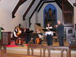 Jeff Ferdon (far left) with violone. October 2003 with CPM performing "Ariadne et Bacchus" by Monteclair.
