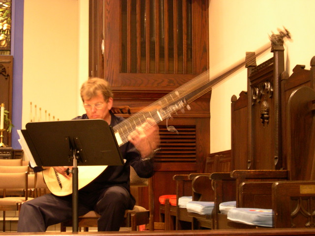 Willaim Feasley, theorbo,  Feb. 2008