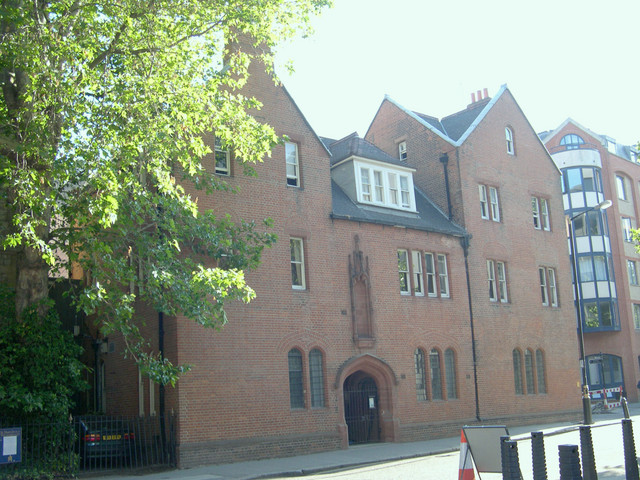 St. Matthew House from Great Peter Street. Some of us were housed in rooms with dormer windows (middle).