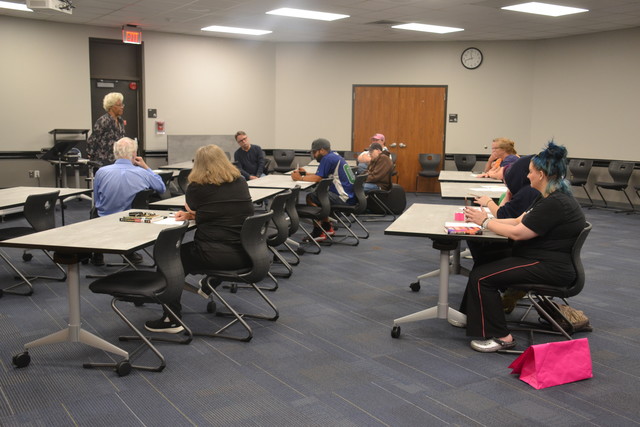 Songwriting workshop - Gaston Main Public Library - session led by Jocelyn Thompson. May 13, 2023