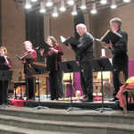 singing a madrigal at Belmont Abbey